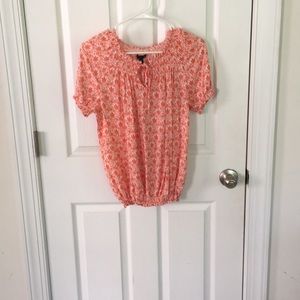 Orange and White Gap Women’s Blouse